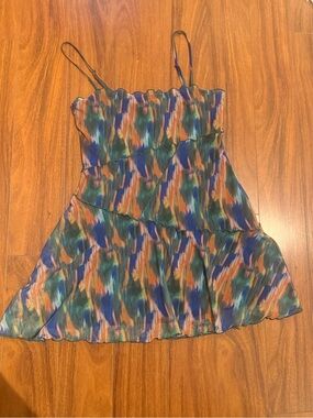 Urban Outfitters Multicolor Mini Dress — Blue, Green, Orange